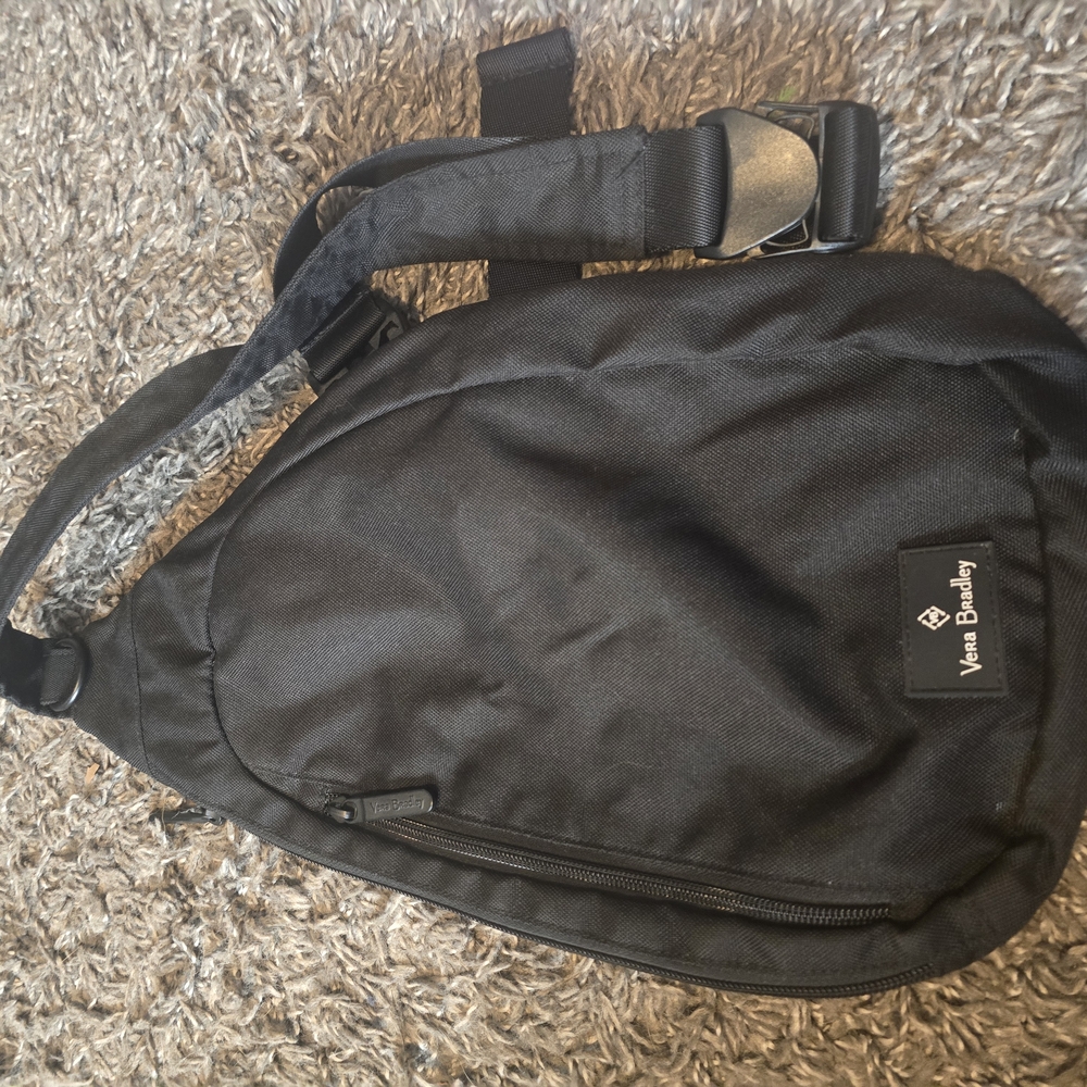 Vera Bradley Black Belt Bag with Ergonomic Design